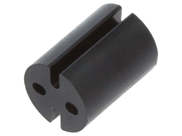 Afstandbus; LED; Øext: 4,8mm; ØLED: 3mm; L: 6,4mm; zwart; UL94HB Afstandbus; LED; Øext: 4,8mm; ØLED: 3mm; L: 6,4mm; zwart; UL94HB